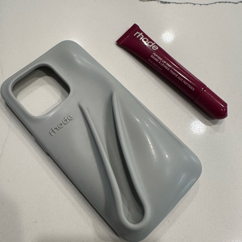 Rhode Gray Phone Case and Lip Product